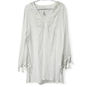Chio di Stefania D Sheer Chrochet With Crystals tunic